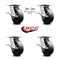 Service Caster 6 Inch Glass Filled Nylon Caster Set with Roller Bearing 4 Brake 2 Swivel Lock SCC-35S620-GFNR-SLB-BSL-2-SLB-2 - alternate 7